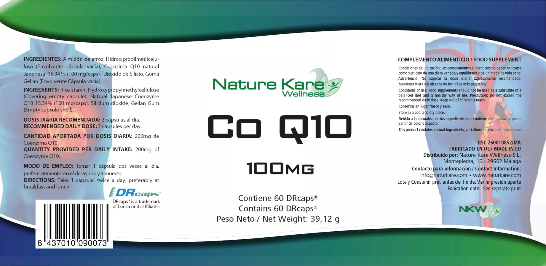 Coenzima Q10 - 60 Cápsulas Vegetales - Antioxidantes Naturales - Ayuda Anti-Aging -Antienvejecimiento - Imagen 2